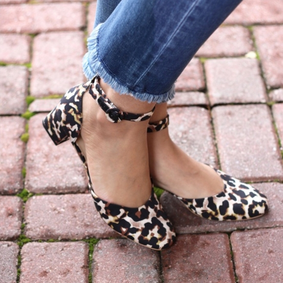 CAbi Shoes - BRAND NEW-CABI KIKI ANKLE STRAP LEOPARD SANDAL